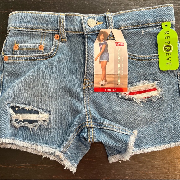 Girls Levi's® Americana Girlfriend Denim Shorts 8 - Picture 3 of 5